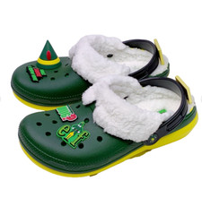 Buddy The Elf Crocs Holiday Lined Comfort-Lined Classic Clogs Kids Size J1 NEW 