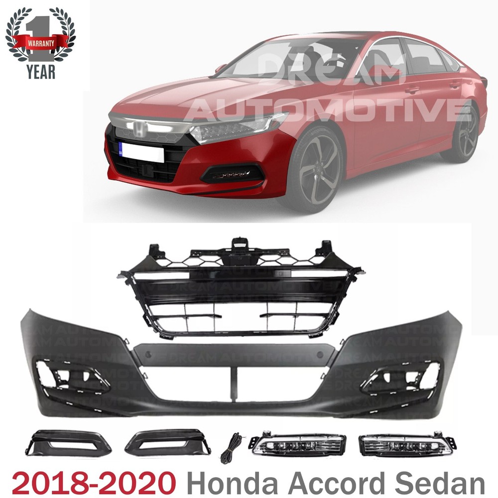 2018-2020 Honda Accord Front Bumper Cover with Grille Assembly