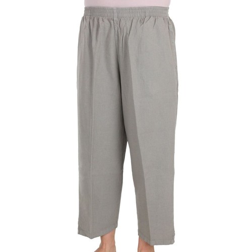 Crinkle Cotton Capri Pants - 100% Cotton - Made in USA - Sea Breeze - Picture 5 of 11