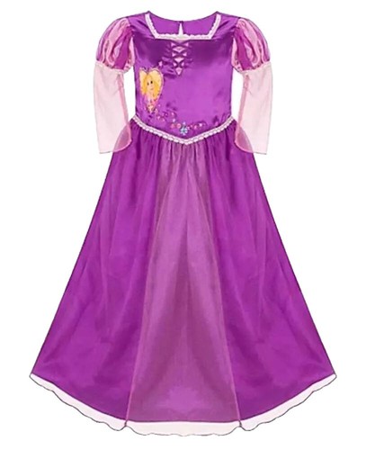 open lace back dress Disney Princess Purple Girl Twirl Dress