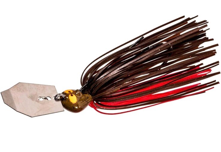 Z-Man Fishing CrossEyeZ ChatterBait 3/8oz Bladed Swim Jig Bass Lure, Chili Dog - Image 6