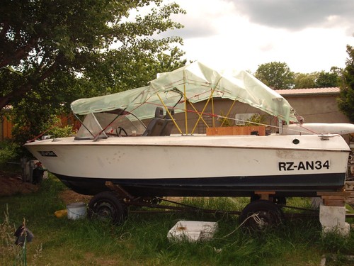 Motorboot mit Hafentrailer - Bild 3 von 9