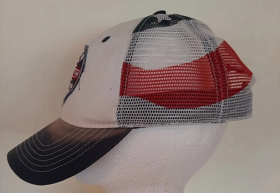 De colección Chevrolet Super Service Rojo Blanco Azul Gorra Snapback--¡En muy buena condición! Foto 3 de 4