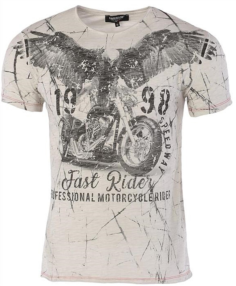 ALTRA Nuovissimo! T shirt di design di CARISMA in Stone con stampa Bike and Eagle CRM447