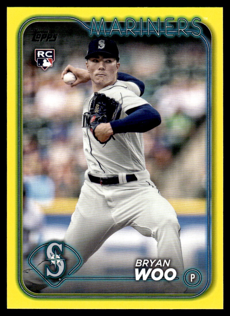 2024 Topps Yellow Bryan Woo Rookie Seattle Mariners #12