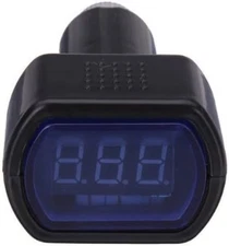 Digital LCD Voltage Meter for Automotive Cigarette Lighter - Volt Monitor