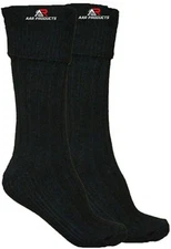 Men's Scottish Kilt Socks Irish Hose Flashes Sporrans Black Size Large AAR New