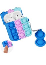 Airpod Case, Bubble Fidget Case Stress Relief 3D for AirPods 1/2 Gen Blue Purple