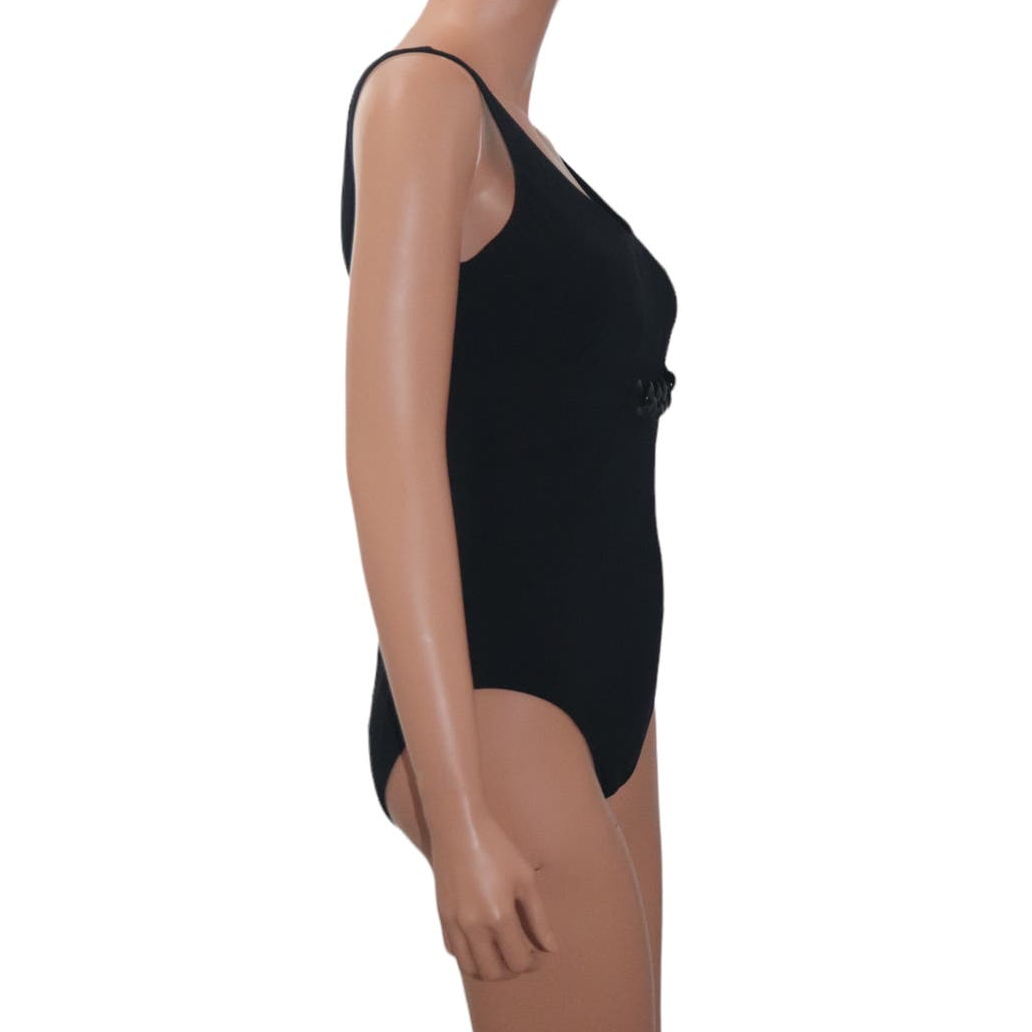 Karla Colletto ワンンピース 水着 スイムウエア ロープ 黒 Karla Colletto One Piece Swimsuit Size 14 | eBay
