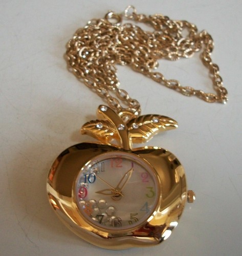 Orologio/Catena Donna, Ragazza Multicolore Numero Con Pietre APPLE Moda Collana - Foto 8 di 11