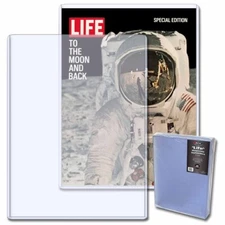 BCW Life Magazine Topload Holders Large Sleeve 11 x 15" Pack 10 Clear Semi Rigid