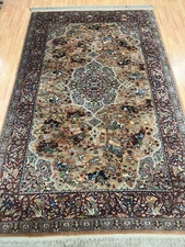 5'9" x 9'1" Karastan Hunting Design Oriental Rug - Full Pile - Made in USA