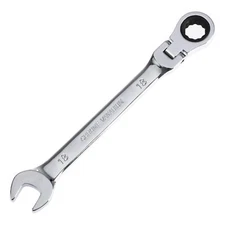 18mm Ratcheting Combination Wrench 12 Point Metric Flex Head Gear Wrench Rach...