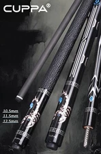CUPPA 58" Capricon Carbon Energy Billiard Pool Cue Stick 10.5/11.5/12.5mm