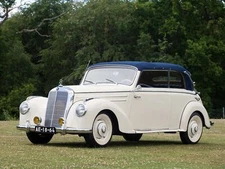 Cars 1952 mercedes benz 220 cabriolet b w187 retro Desk Mat Stitched