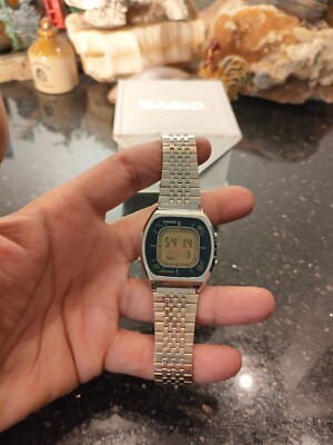 1979 Rare Vintage Digital Casio 56QS-38 Time Scan Dark Blue