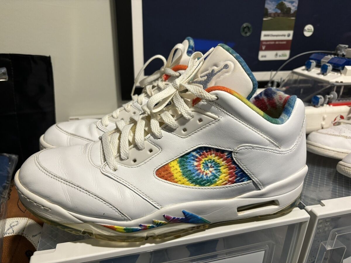 Jordan 5 Retro Low Golf Tie Dye / Peace, Love and Golf Style Jordan 5 Retro Low Golf Tie Dye / Peace, Love and Golf Style