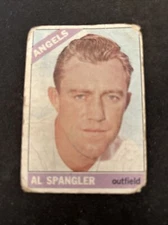 1966 Topps Baseball Card #173 Al Spangler California Angels P/F Free Shipping!