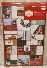 Holiday Time Peel 'N Stick Gift Tags* 100 Count*New Sealed* Free Shipping 
