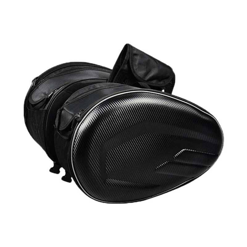 2x Waterproof Motorcycle Saddlebags Helmet Saddle Side Bag Tail Luggage Suitcase - Image 3 of 4
