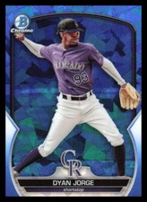 2023 Bowman Chrome Sapphire Dyan Jorge #BCP-235 Colorado Rockies