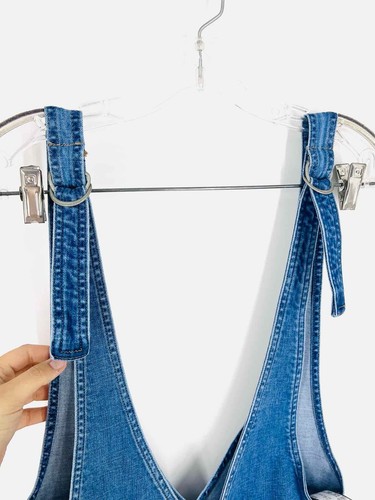 American Eagle Outftrs Size 10R Blue Flare Denim Jeans Overalls - 第 7/11 張圖片