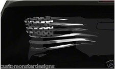 American Flag Sticker US Flag Patriotic S2ex all chrome and regular vinyl colors
