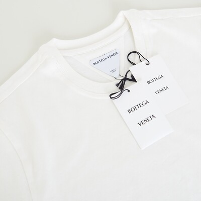 BOTTEGA VENETA 500$ Crewneck T-shirt - Chalk White Cotton | eBay