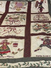 12 Days of Christmas Lap Quilt Wall Hanging Limited Edition 3470/4000 66 x 48 in