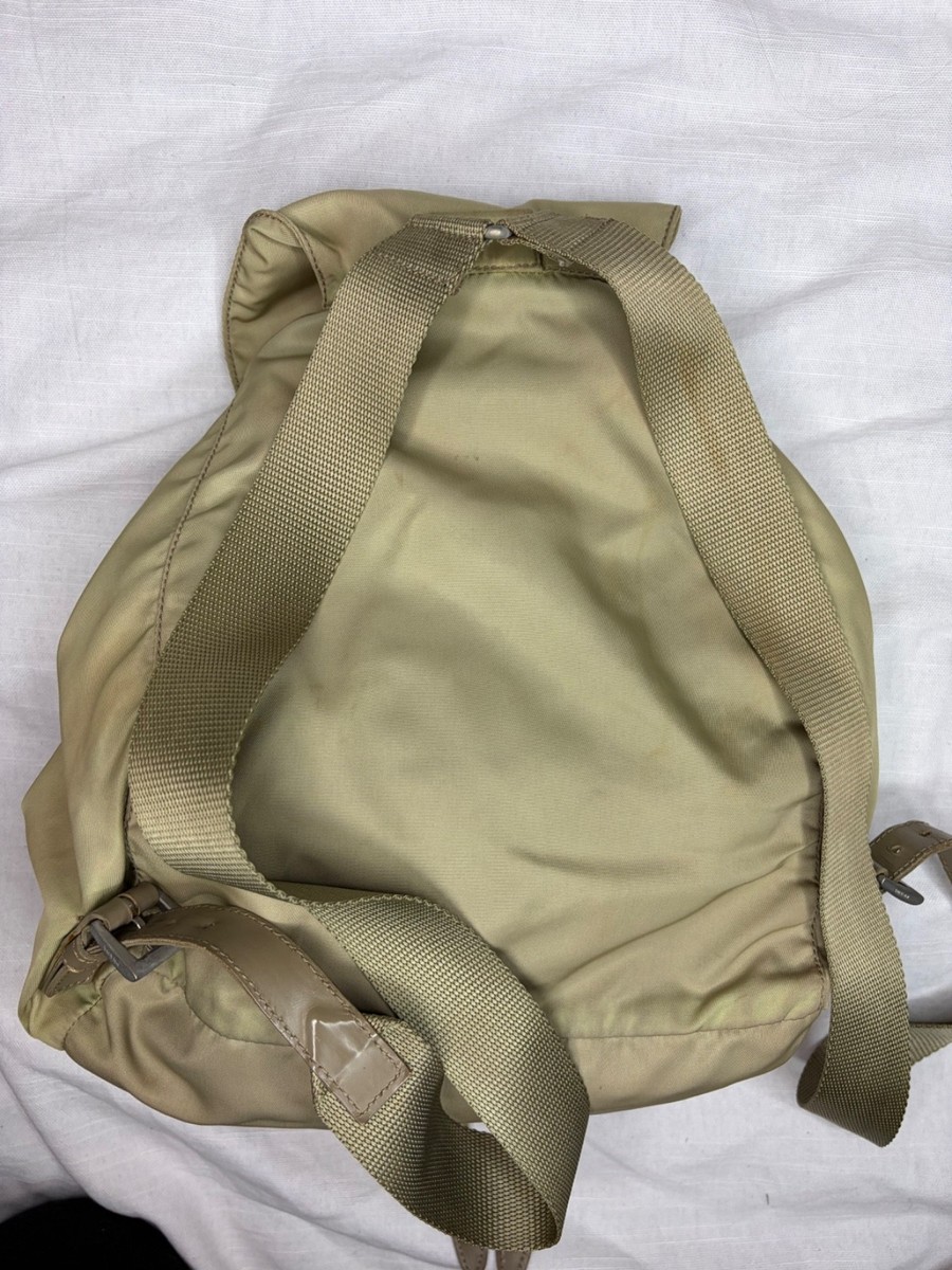 vintagre prada nylon biege backpack View 6