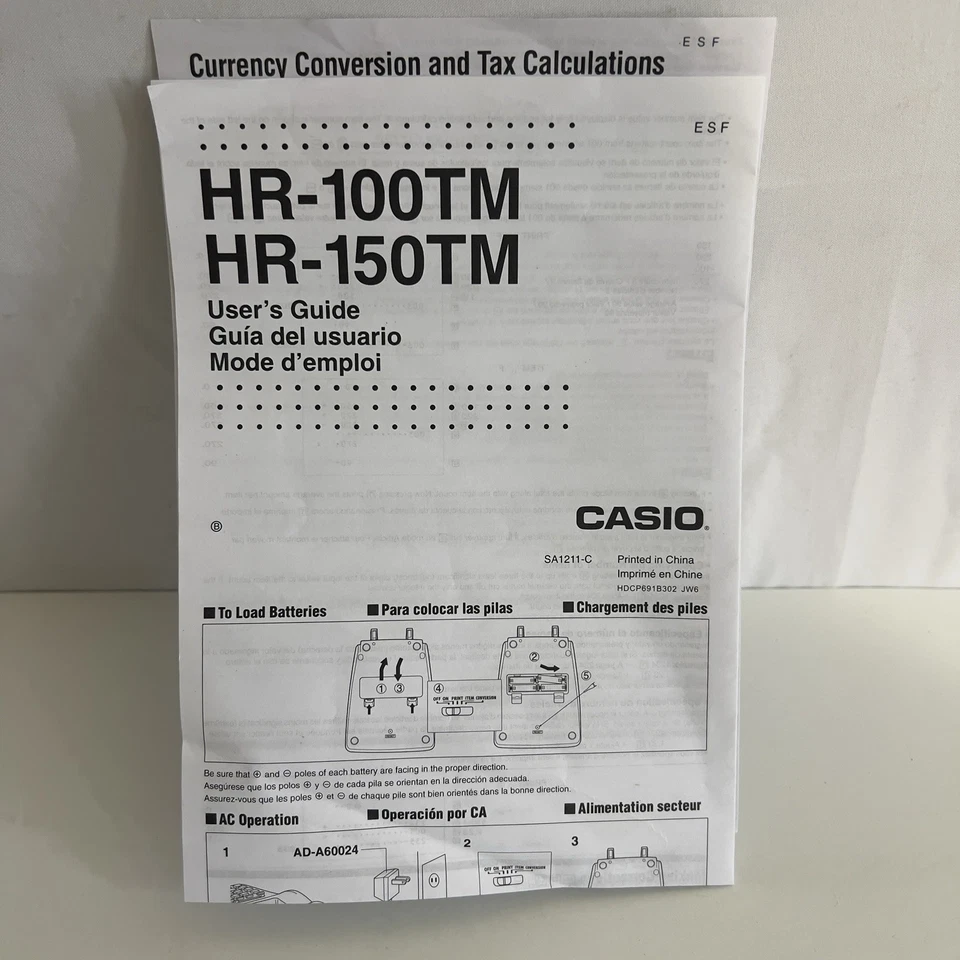 Casio HR-100TM Plus Mini Desktop Printing Calculator No Adapter Open Box - Image 4 of 4