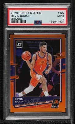 2020 Panini Donruss Optic Orange Prizm 118/199 Devin Booker #122 PSA 9 MINT h8k