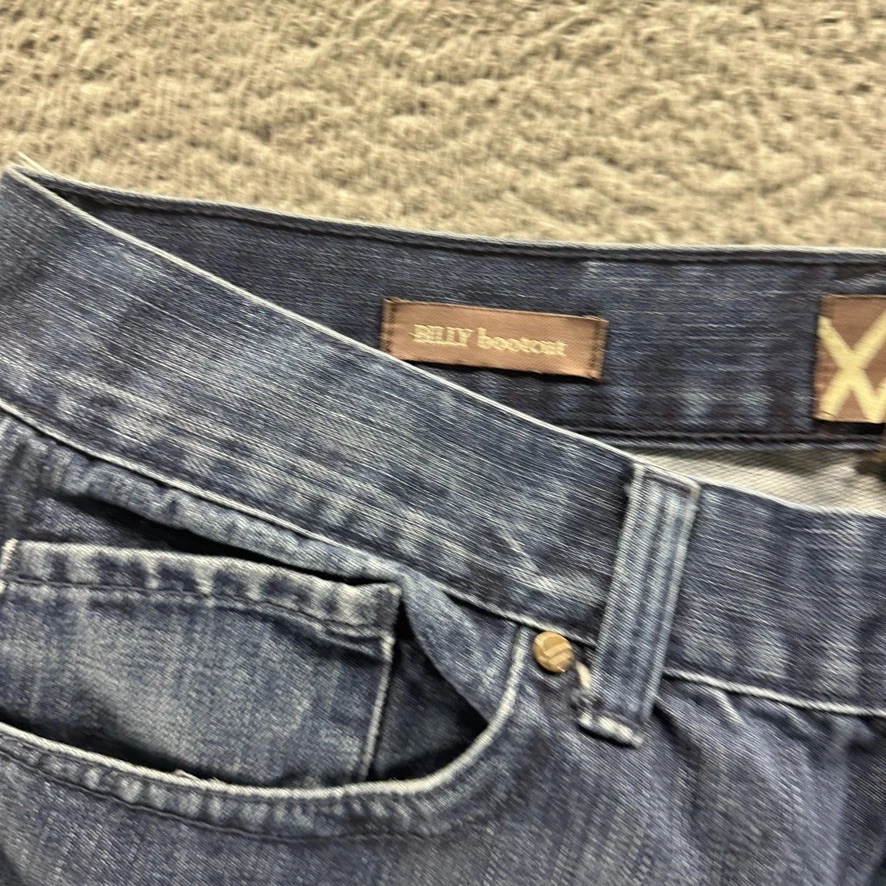 Jeans masculino William Rast 38x30 azul reto algodão relaxado feito nos EUA denim - Imagem 3 de 4