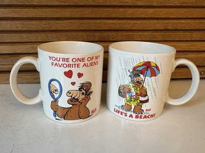 2 Vintage Alf Mugs Russ Berrie Life s A Beach Favorite Alien
