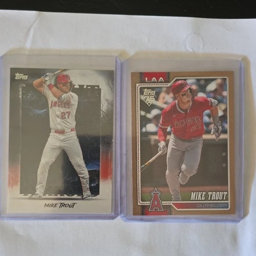 Topps Mike Trout 2 Card Lot Topps 75 Angels 2025 MLB Baseball