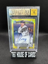 2025 Bowman Chrome - Prospect Autographs Chase Hampton, Yellow /75