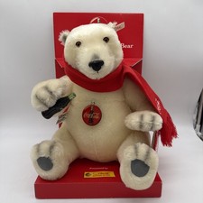 Steiff Large 14" Coke Coca-Cola Limited Ed. Polar Bear w/ Box Germany 1999 Vtg