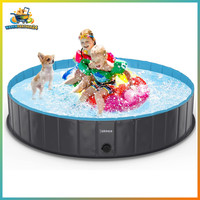Hundepool Faltbar Pvc Tragbar Planschbecken 160 X 30 Cm FüR GroßE Hunde