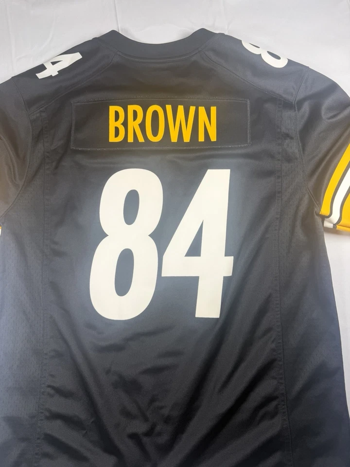 Мужская футболка Nike On Field NFL Antonio коричневая No84 Pittsburgh Steelers размер большой - Изображение 3 из 4