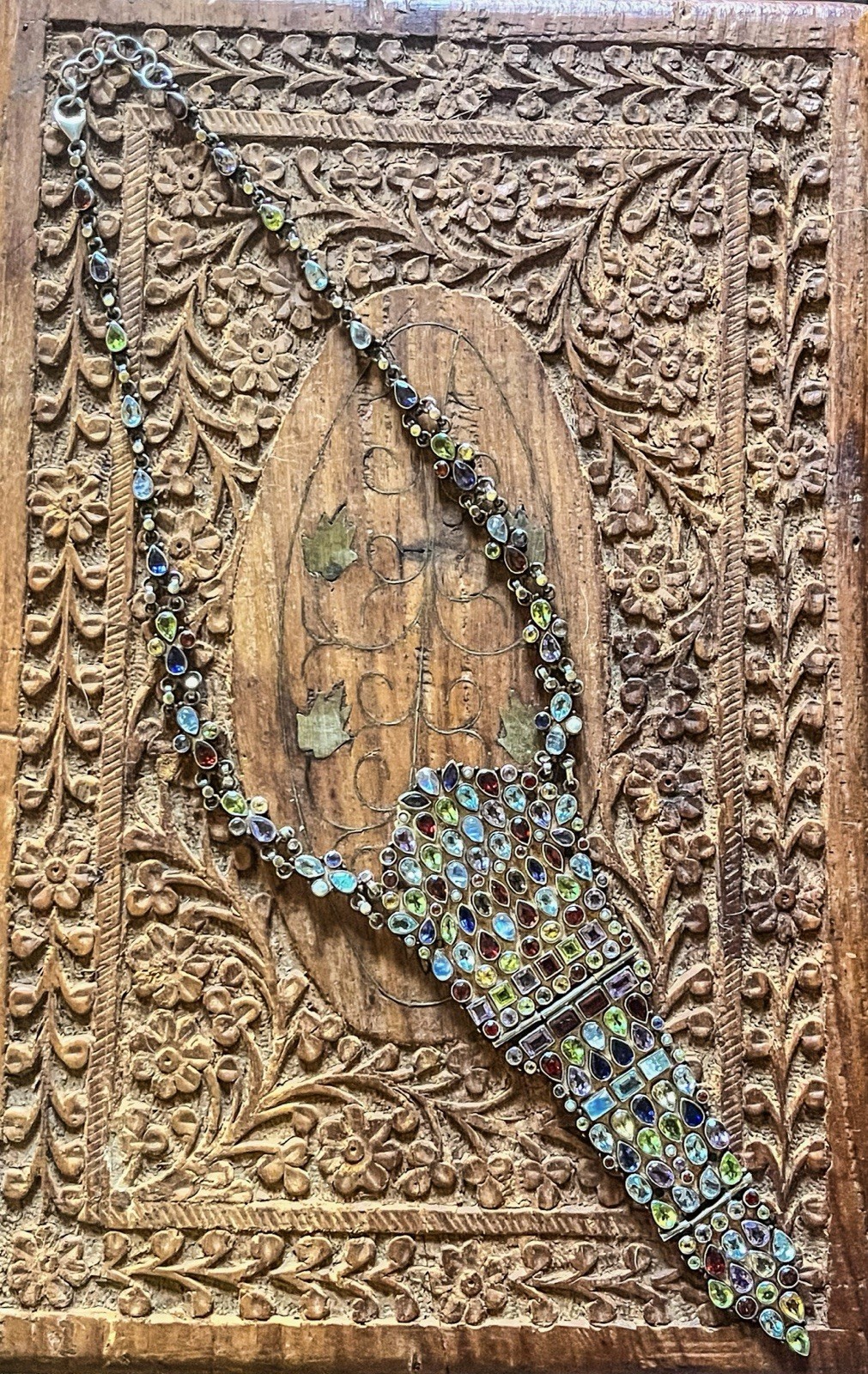 Unique Sterling Silver Multi Gemstone Statement N… - image 4