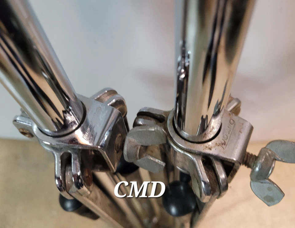 2 VINTAGE 1969/1970 LUDWIG 1400 FLAT BASE CYMBAL STANDS USA RINGO - Image 4 of 4