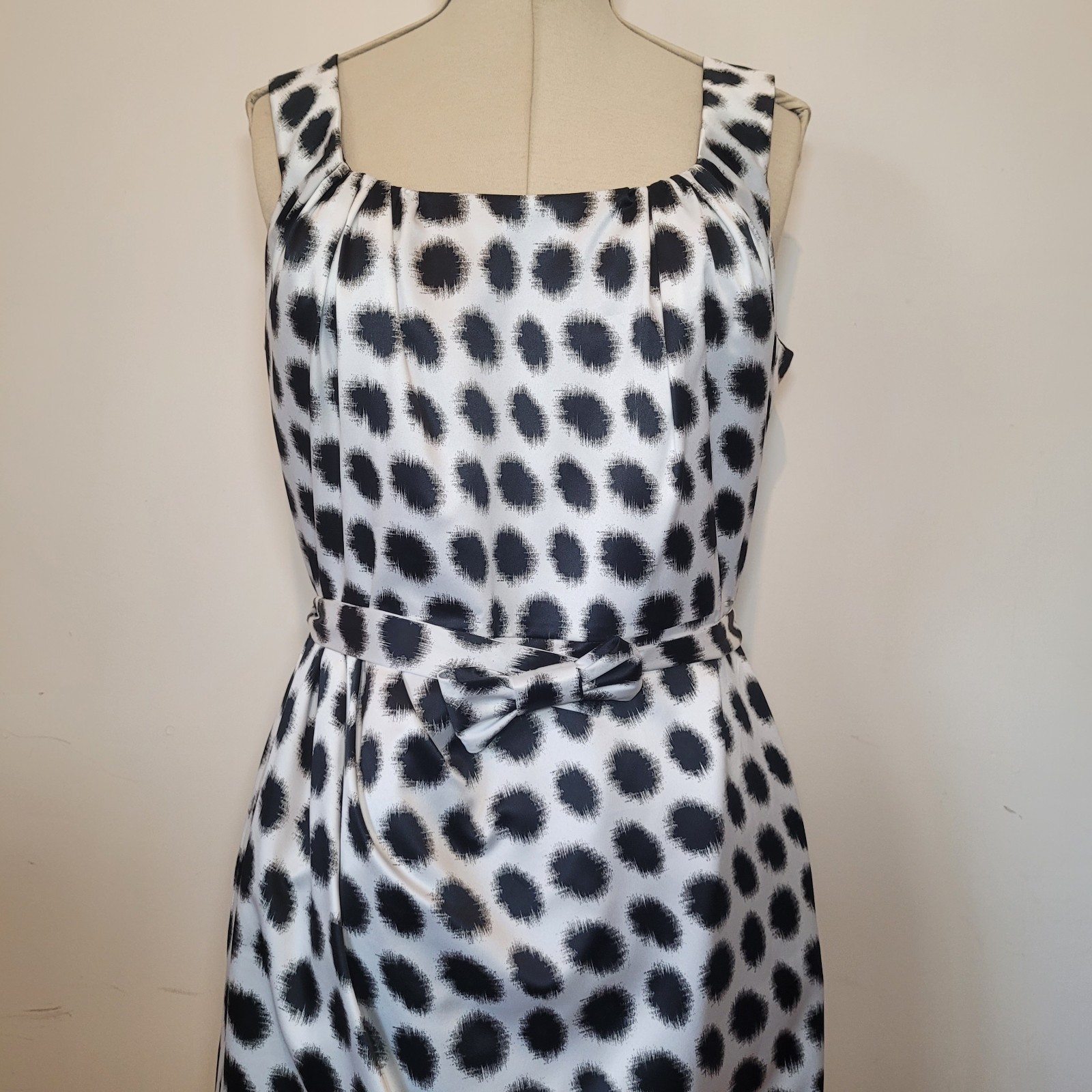 Bravissimo Women's Size 16 Black Spot Bow Dress - Curvy Fit image 3