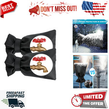 Outdoor Faucet Covers for Winter, 2-Pack Faucet Covers, Anti-Freeze, Insulated A