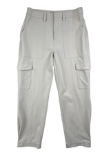 Banana Republic Slim Refined Stretch Cargo Pant High Rise Ivory Womens 6