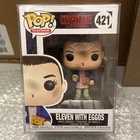 Funko Pop Stranger Things Eleven with Eggos No 421 Vinyl Figure Waffle W/ Case