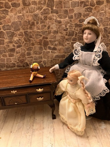Puppenhaus Maßstab 1/12 Miniatur Hantel verbunden bemalt Zinn Raggedy Andy? - Bild 5 von 8