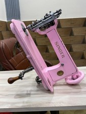Máquina de bordar vintage con puntada de cadena y musgo Singer 114w103 solo cabezal