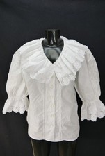 Size 44 costume blouse white blouse for dirndl with lace and embroidery tb10216