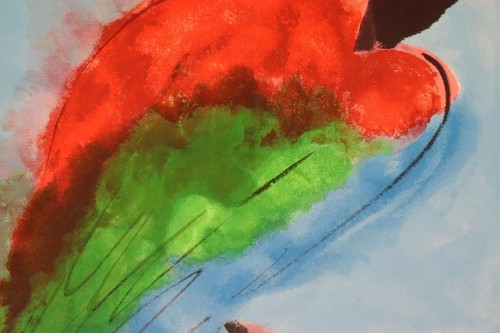 Zwei Papageien Lithografie handsigniert TING Walasse (1929-2010) (GU521) - Bild 4 von 13