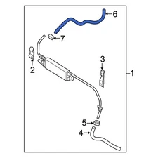 For Nissan TITAN 2023-2024 Nissan 49725EZ50D Power Steering Cooler Line